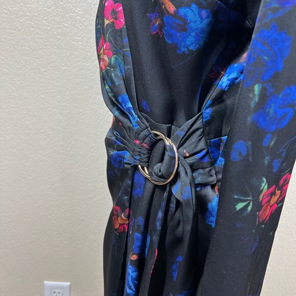 I.N.C. International Concepts Women Printed Surplice V-Neck Long-Sleeve Dress M - Picture 7 of 11